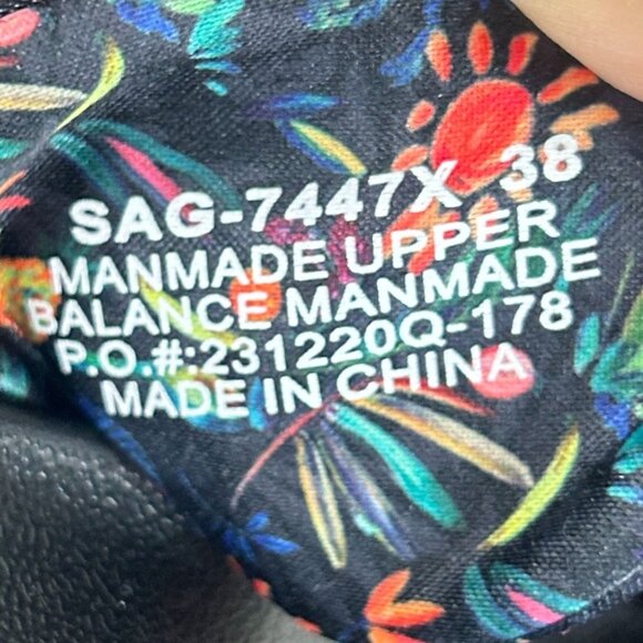 Alegria PG Lite Sage Two Strap Floral Slide Sandals Womens 8/8.5 EU 38 Black - Picture 5 of 10